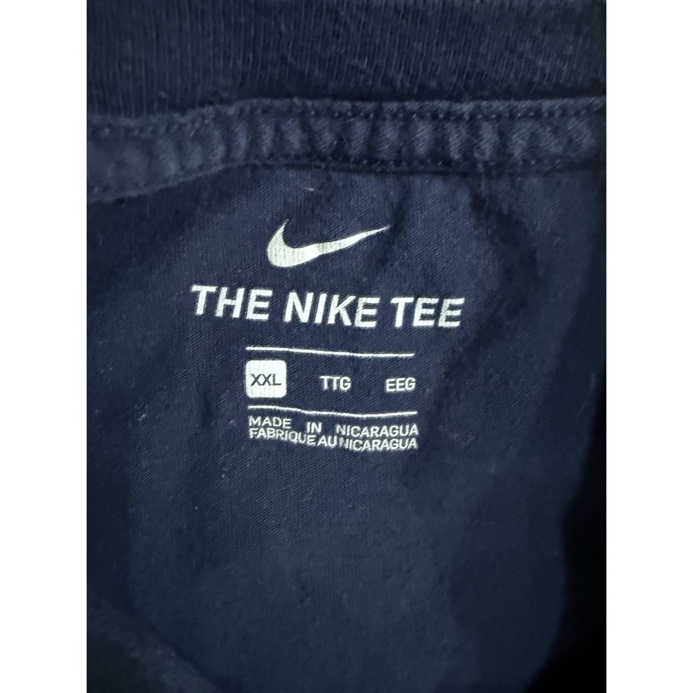 Braves Nike Men's T Shirt Size 2XL Atlanta MLB  Riley 27‎ Blue Cotton - Picture 3 of 4
